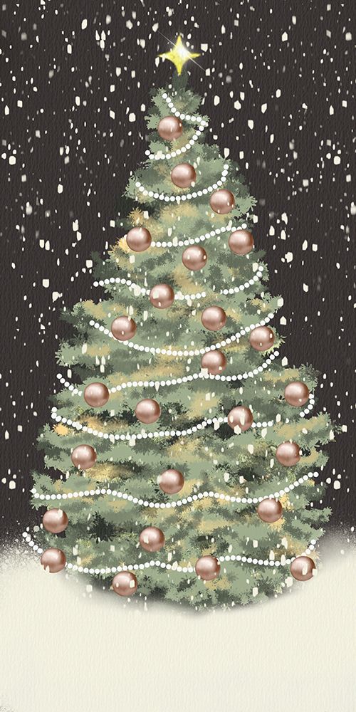 Christmas Night Tree art print by Matthew Piotrowicz for $57.95 CAD