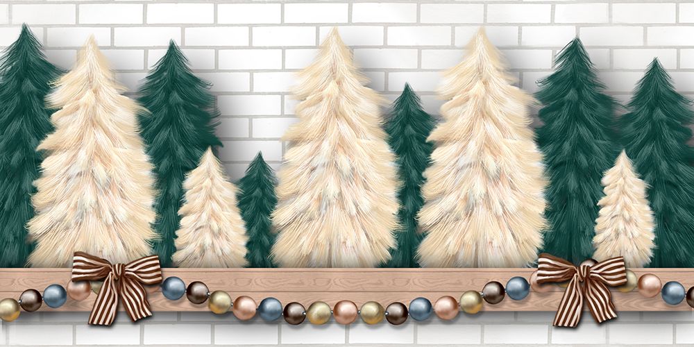 Christmas Trees Mantel 1 art print by Matthew Piotrowicz for $57.95 CAD