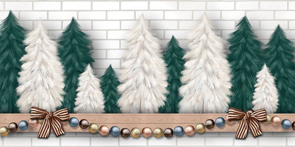 Christmas Trees Mantel 2 art print by Matthew Piotrowicz for $57.95 CAD
