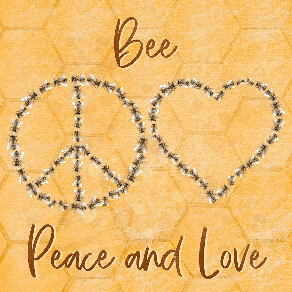 Bee Art Bee Peace And Love art print by Matthew Piotrowicz for $57.95 CAD