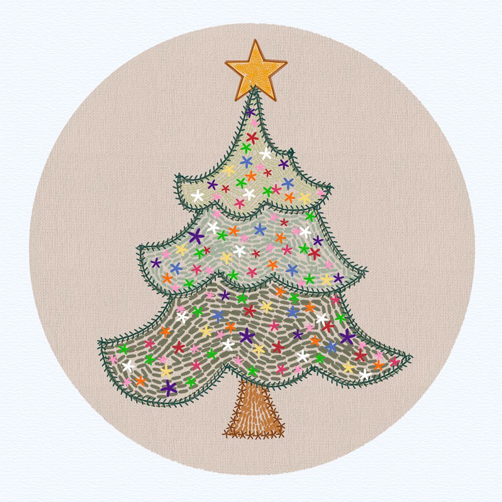 Christmas Embroidery Tree 1 art print by Matthew Piotrowicz for $57.95 CAD