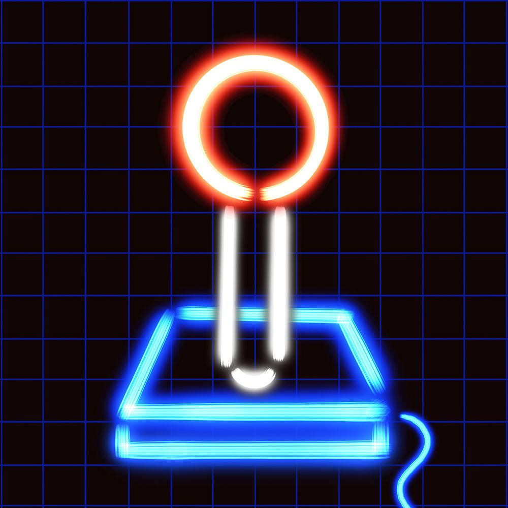Gaming Neon Joystick art print by Matthew Piotrowicz for $57.95 CAD