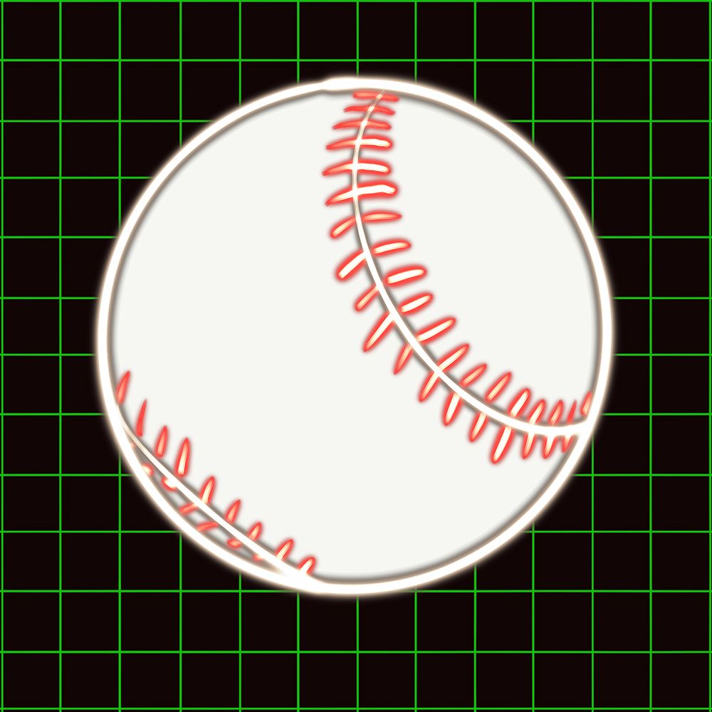 Sports Neon Baseball art print by Matthew Piotrowicz for $57.95 CAD
