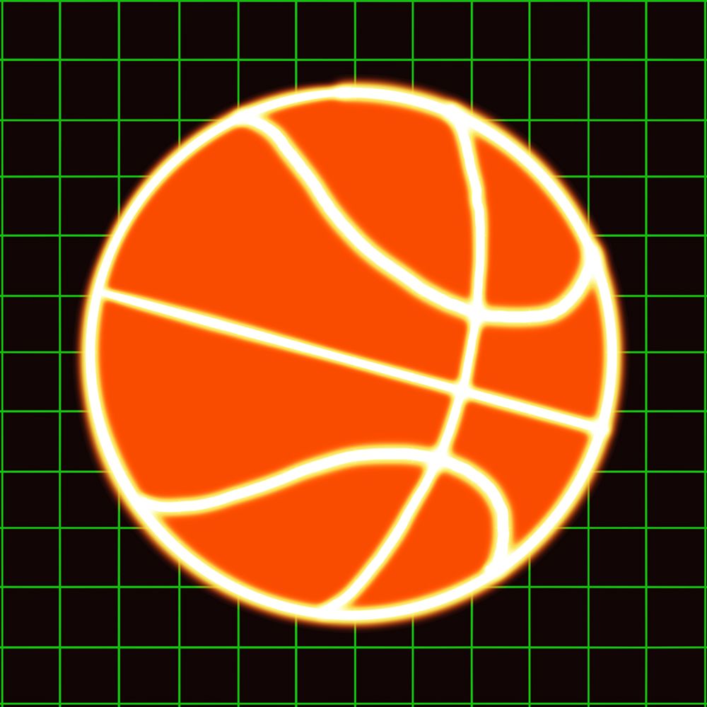Sports Neon Basketball art print by Matthew Piotrowicz for $57.95 CAD