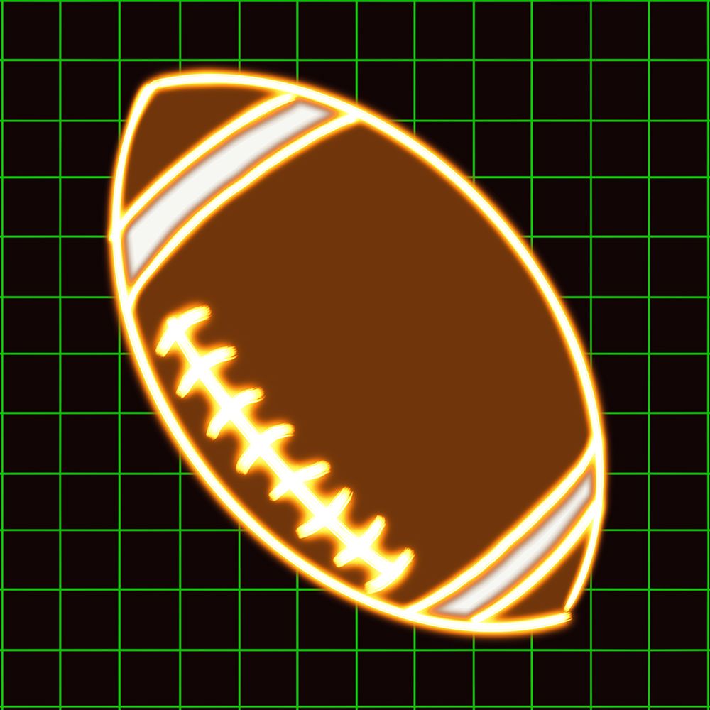 Sports Neon Football art print by Matthew Piotrowicz for $57.95 CAD