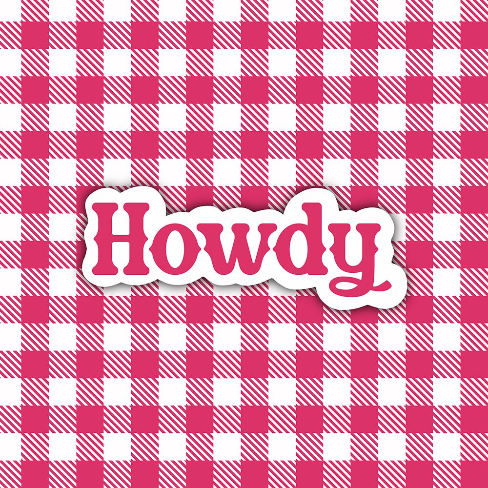 Pink Plaid Howdy art print by Matthew Piotrowicz for $57.95 CAD