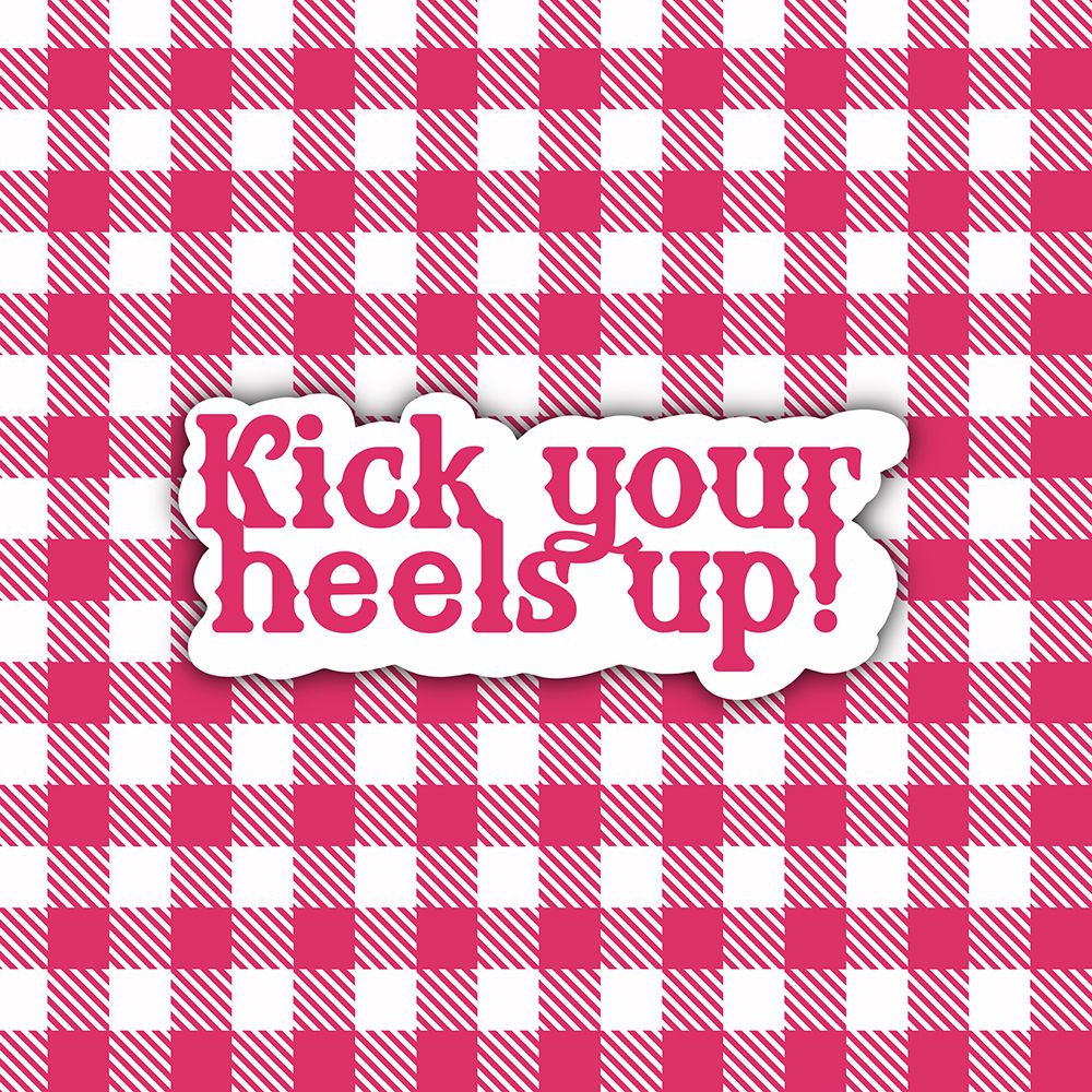 Pink Plaid Kick Your Heels art print by Matthew Piotrowicz for $57.95 CAD