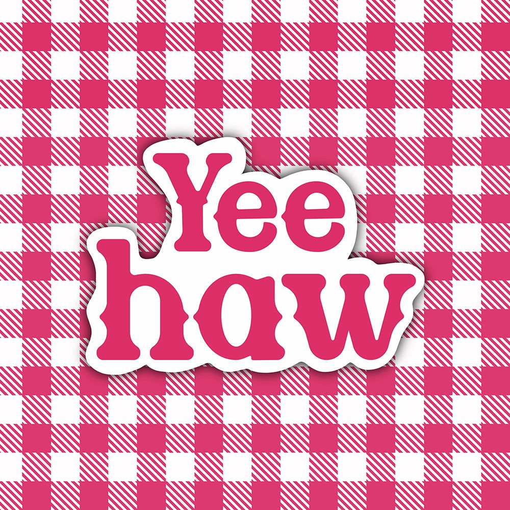 Pink Plaid Yee Haw art print by Matthew Piotrowicz for $57.95 CAD
