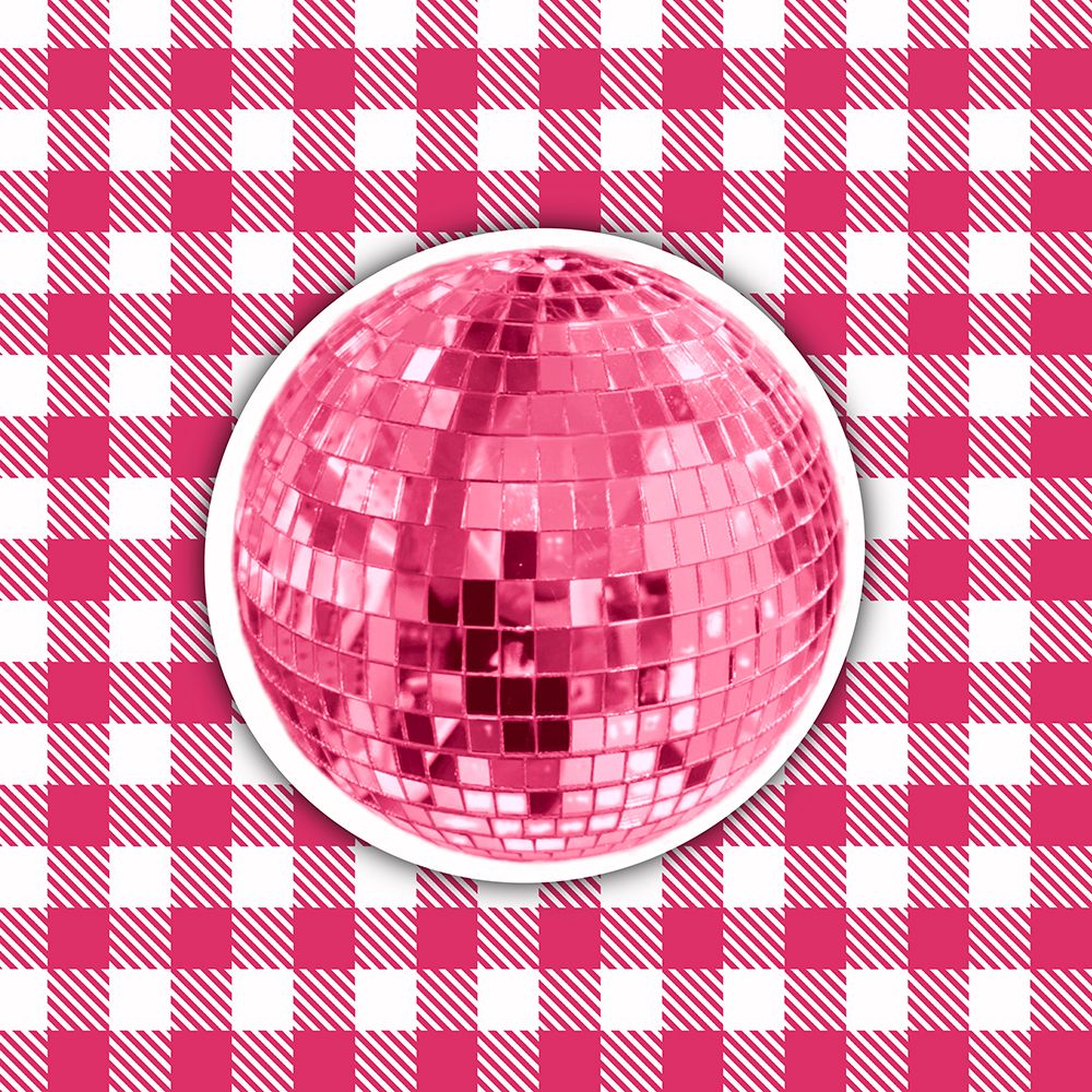 Pink Plaid Disco Ball art print by Matthew Piotrowicz for $57.95 CAD