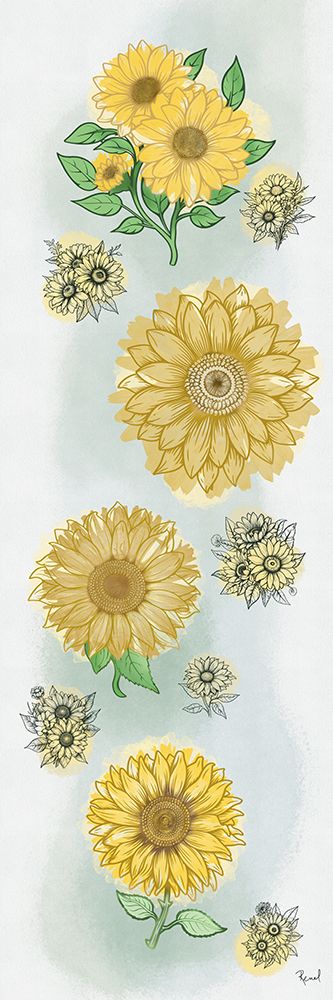 Sunflower Flower Series 1 art print by Renel Peters for $57.95 CAD