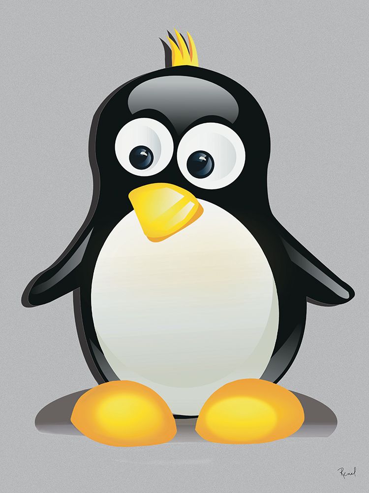 Listening Penguin art print by Renel Peters for $57.95 CAD