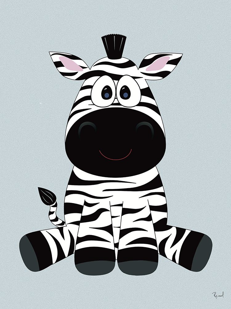 Sitting Zebra art print by Renel Peters for $57.95 CAD