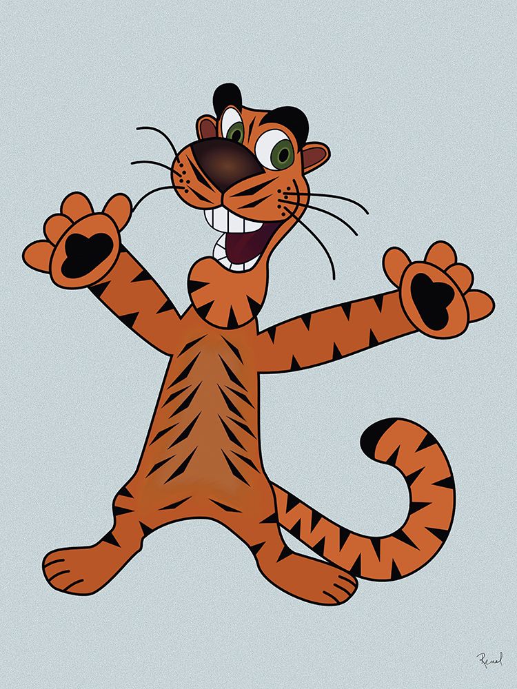 Hugging Tiger art print by Renel Peters for $57.95 CAD