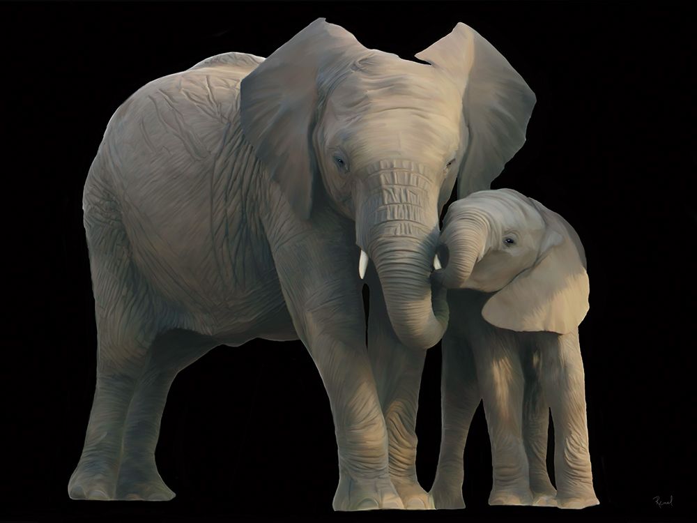 Elephant Mother And Child art print by Renel Peters for $57.95 CAD