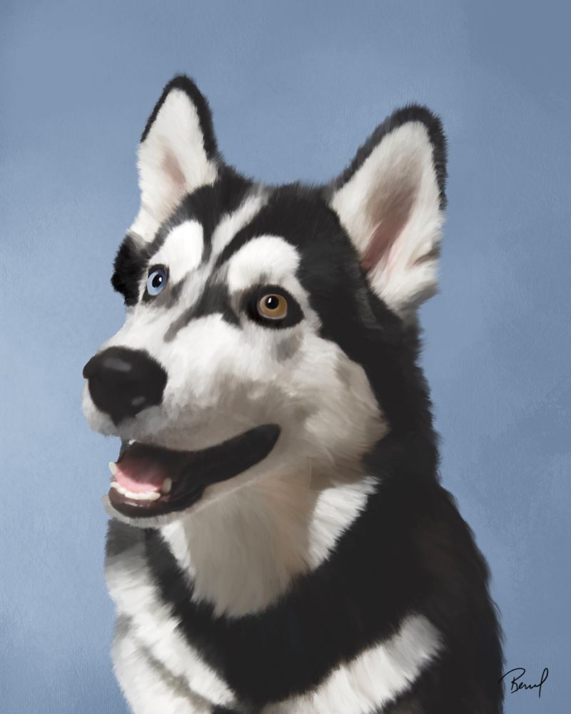 Husky Charlie art print by Renel Peters for $57.95 CAD