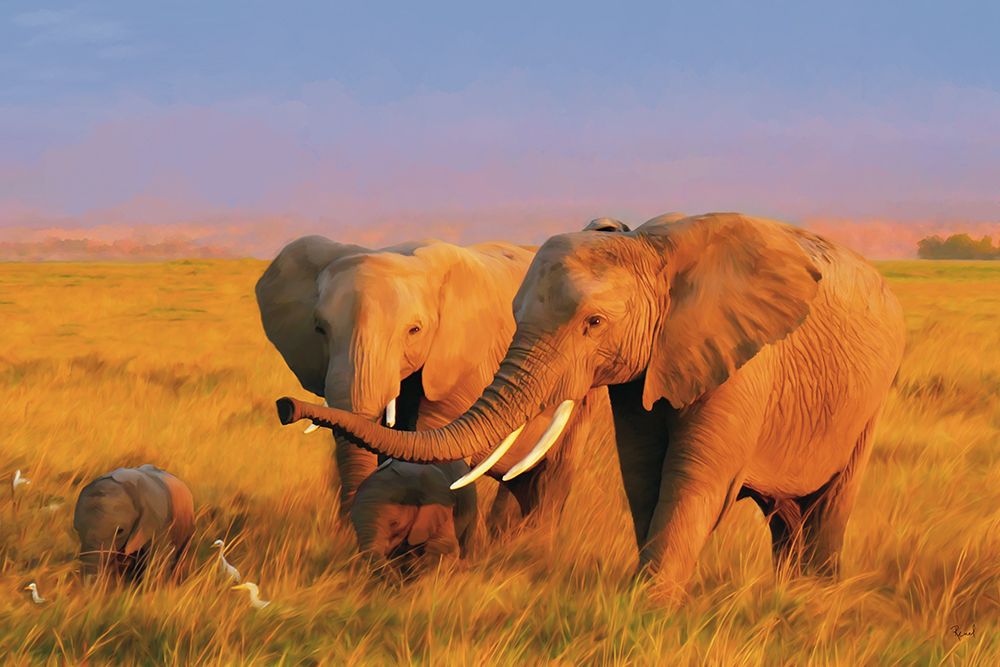 Elephant Family art print by Renel Peters for $57.95 CAD