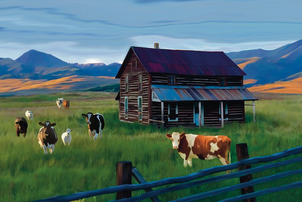 Grazing Cattle art print by Renel Peters for $57.95 CAD