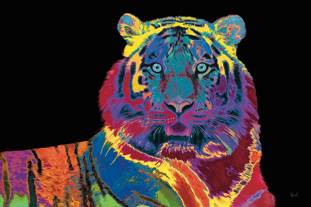 Stripes In Full Color On Black art print by Renel Peters for $57.95 CAD