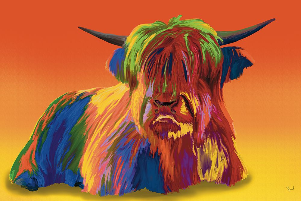 Highland Cow In Full Color art print by Renel Peters for $57.95 CAD