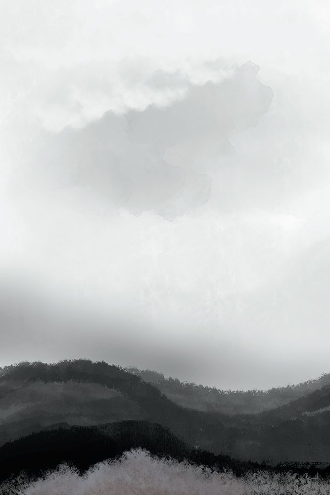 Mist In The Mountains BW 2 art print by Renel Peters for $57.95 CAD
