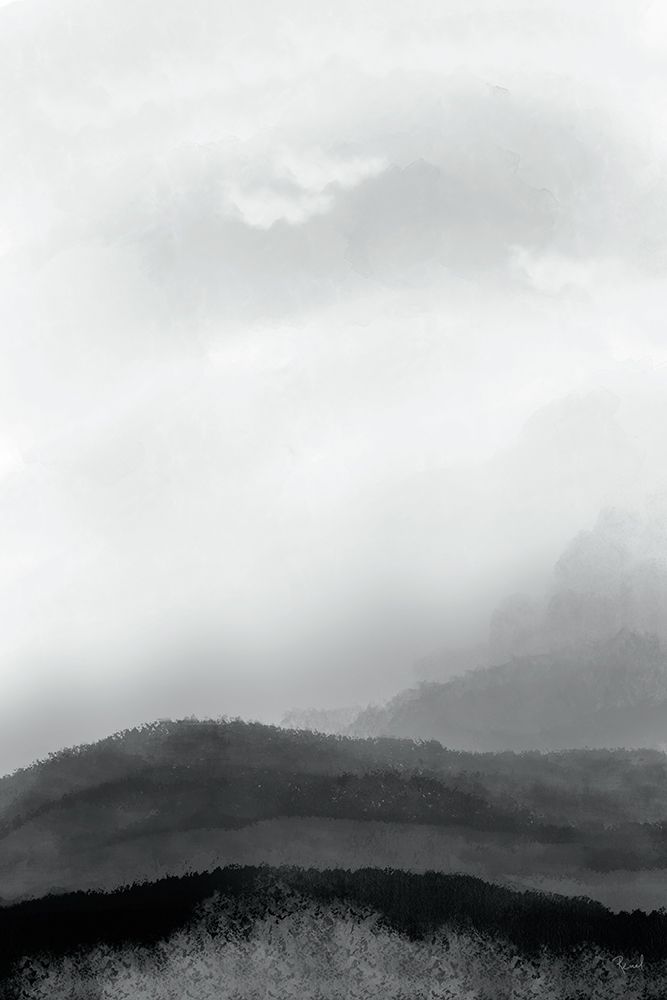 Mist In The Mountains BW 3 art print by Renel Peters for $57.95 CAD