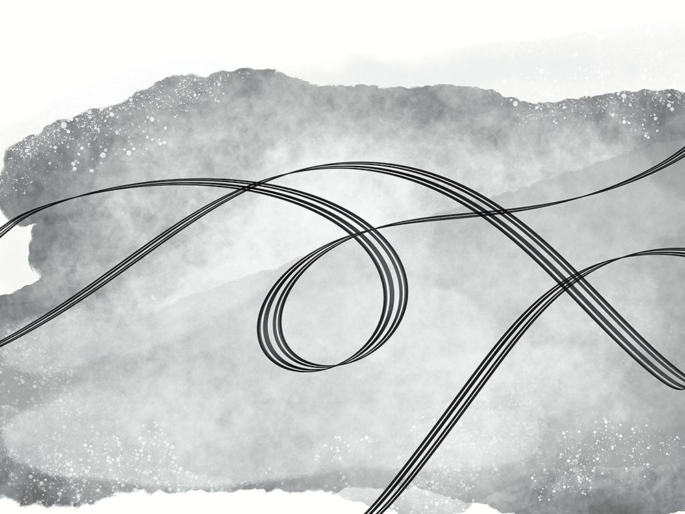 Runaway Ribbons BW 1 art print by Renel Peters for $57.95 CAD