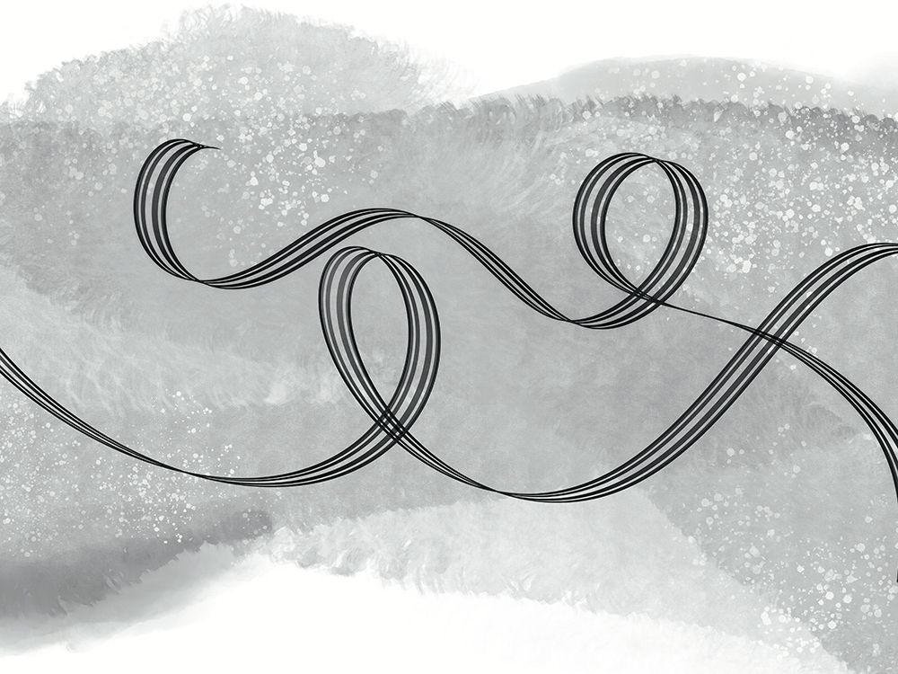 Runaway Ribbons BW 2 art print by Renel Peters for $57.95 CAD