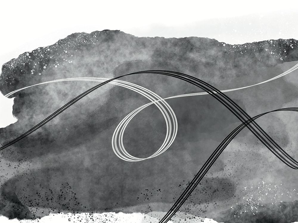 Runaway Ribbons Contrast BW 1 art print by Renel Peters for $57.95 CAD