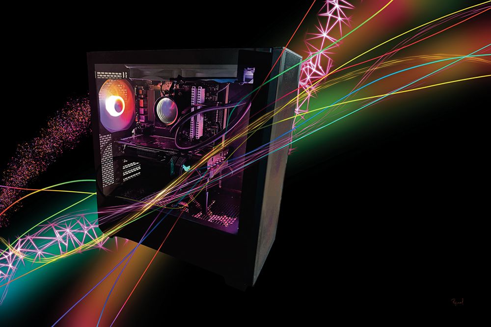 Gaming Computer Pink art print by Renel Peters for $57.95 CAD