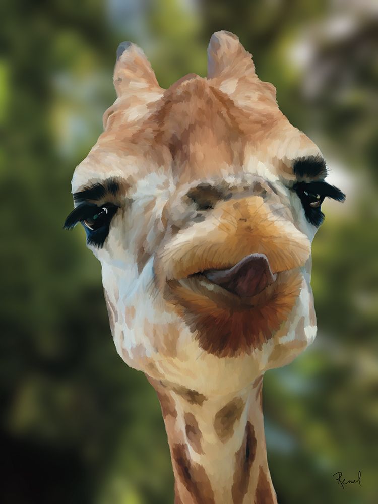Animals With Attitude Giraffe art print by Renel Peters for $57.95 CAD