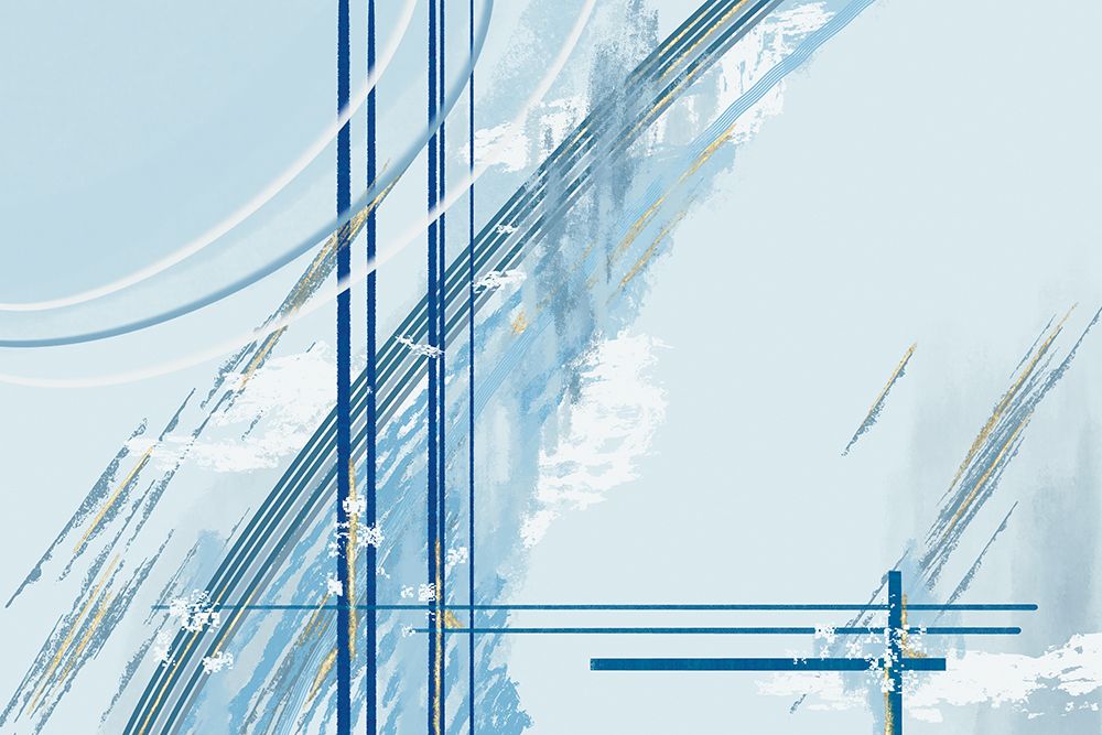 Blue Arch With Gold art print by Renel Peters for $57.95 CAD