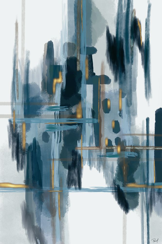 Spun With Gold 2 Navy art print by Renel Peters for $57.95 CAD