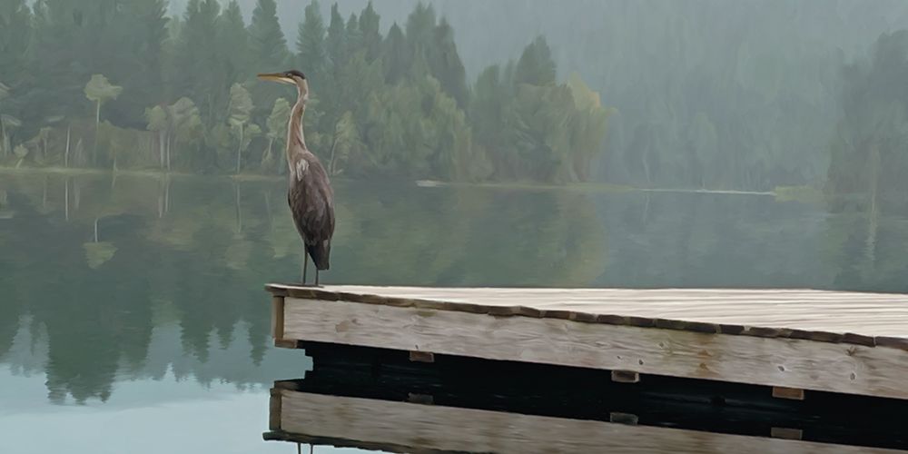 Resting On The Lake Dock art print by Renel Peters for $57.95 CAD