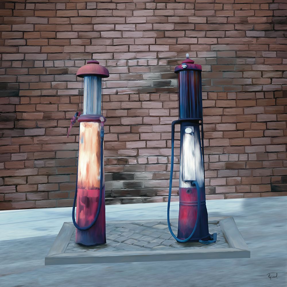 Gas Pump Series Double Sentries art print by Renel Peters for $57.95 CAD