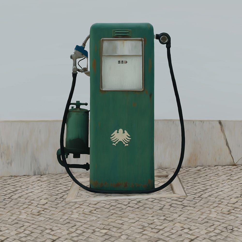 Gas Pump Series Green art print by Renel Peters for $57.95 CAD