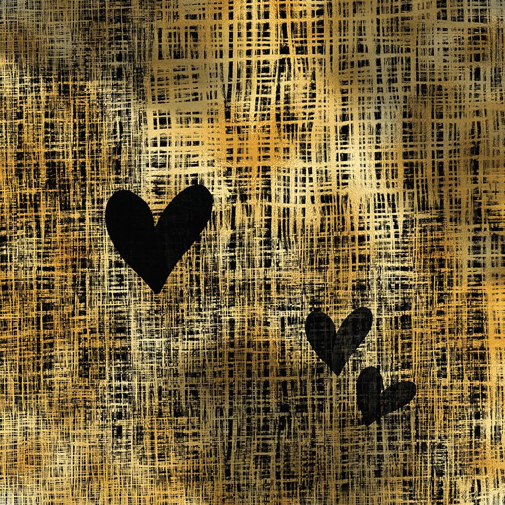 Black Heart On Gold art print by Renel Peters for $57.95 CAD