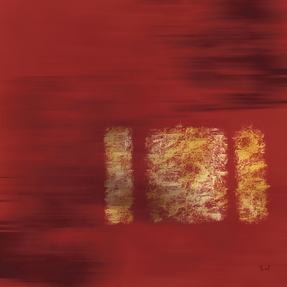 Golden Sparkle On Red 2 art print by Renel Peters for $57.95 CAD