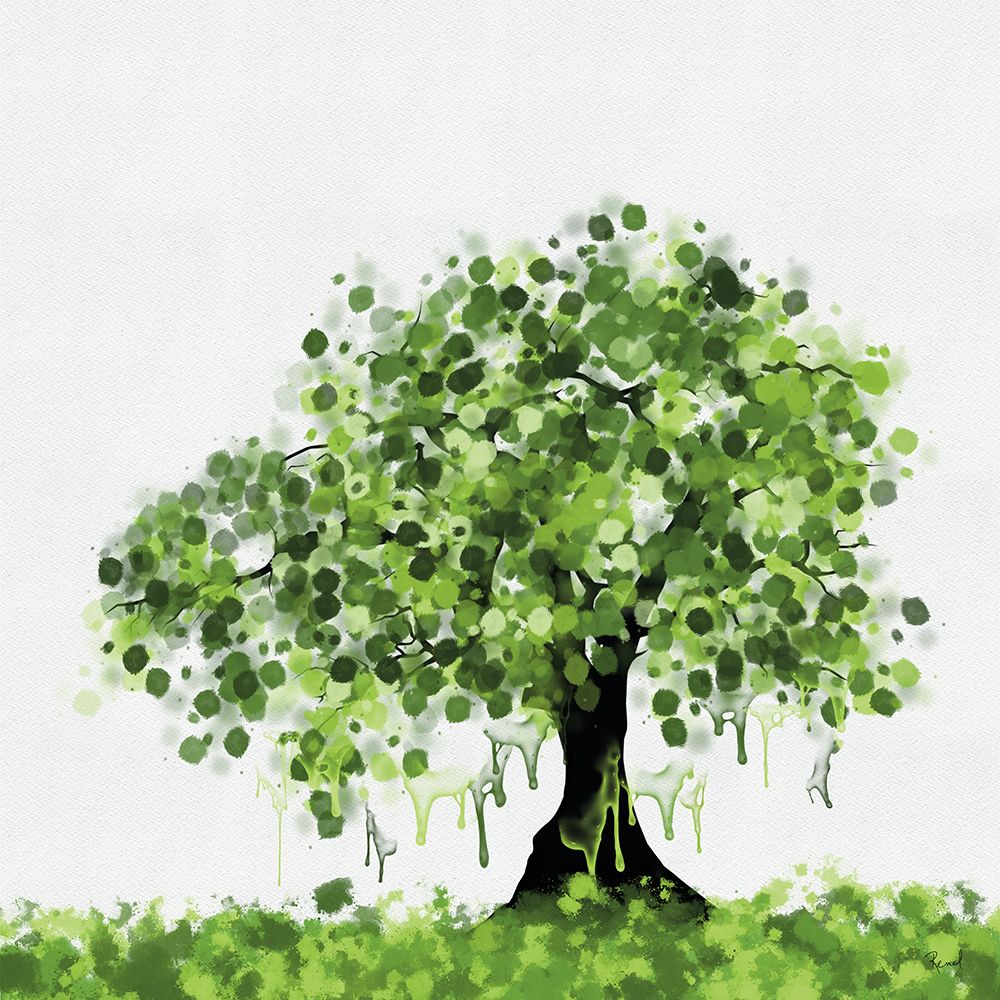 Painted Tree Green 1 art print by Renel Peters for $57.95 CAD