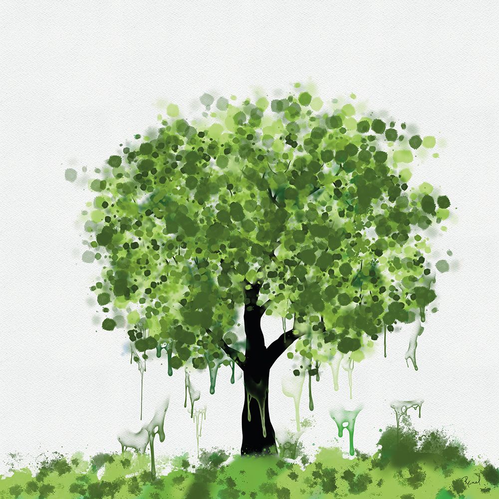 Painted Tree Green 2 art print by Renel Peters for $57.95 CAD