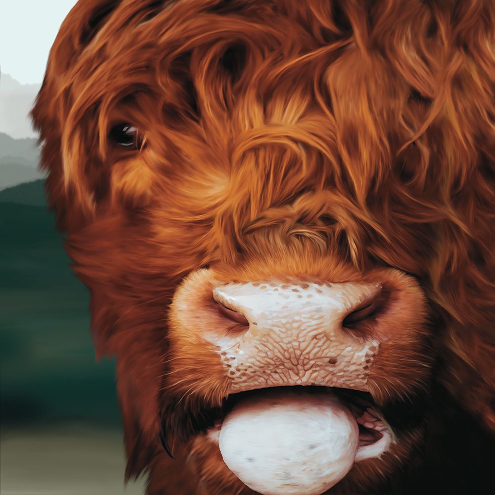 Up Close With Highland Cows 2 art print by Renel Peters for $57.95 CAD