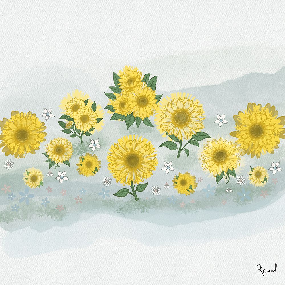 Sunflower Flower Series 1 art print by Renel Peters for $57.95 CAD