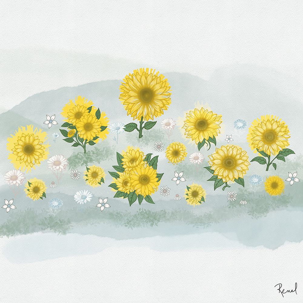 Sunflower  Flower Series 2 art print by Renel Peters for $57.95 CAD