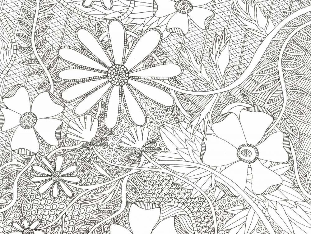 Wild Daisys Less art print by Pam Varacek for $57.95 CAD