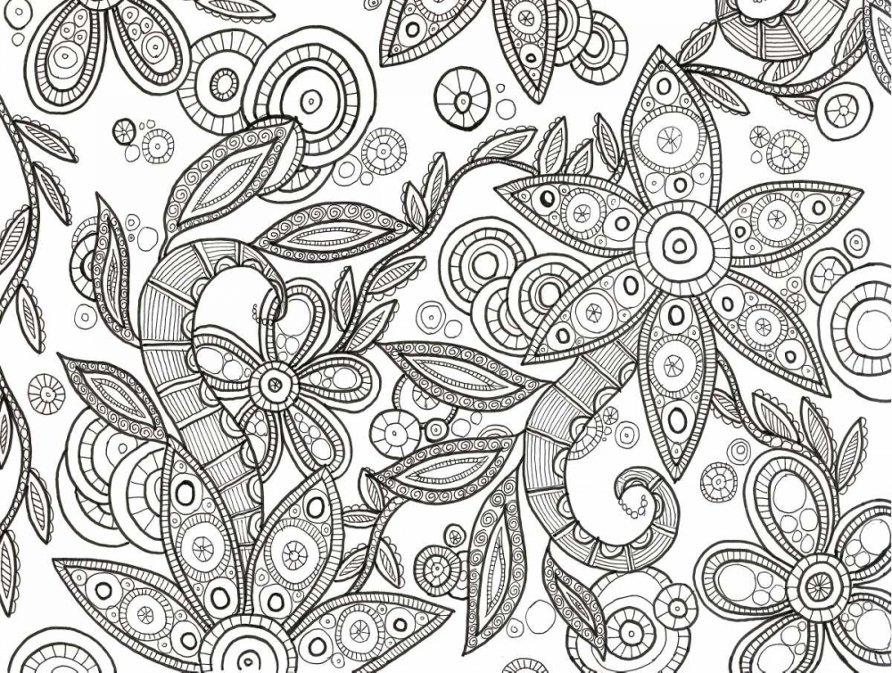 Jungle Flora 1 Less art print by Pam Varacek for $57.95 CAD