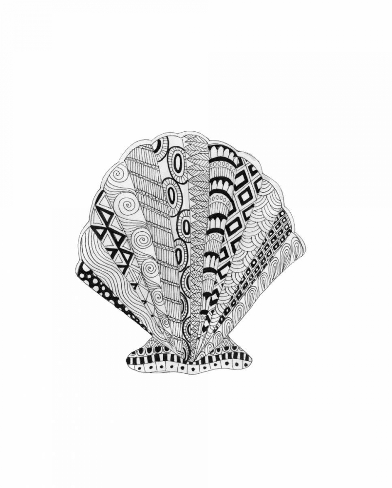BW Decorated Scallop art print by Pam Varacek for $57.95 CAD