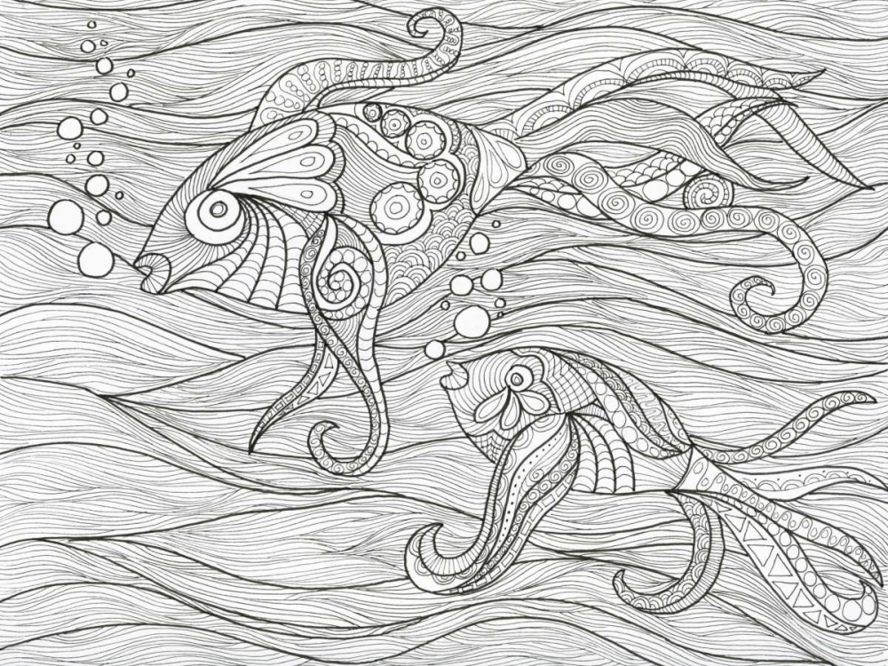 Fish Conversation art print by Pam Varacek for $57.95 CAD