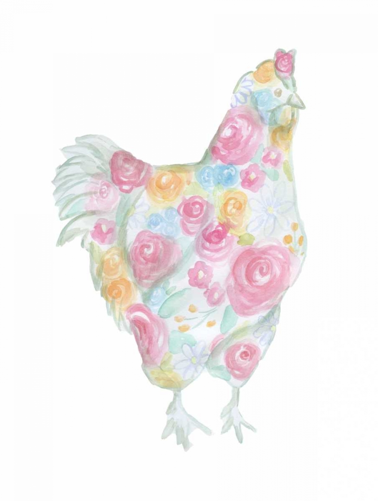 Floral Hen art print by Pam Varacek for $57.95 CAD