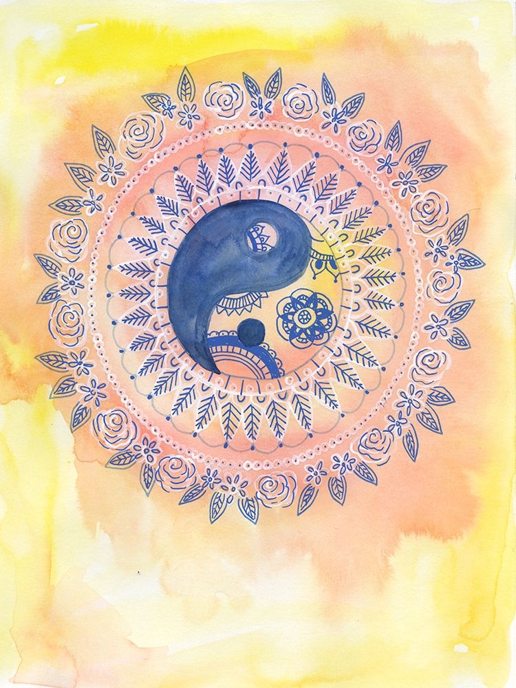 Sunny Ying Yang art print by Pam Varacek for $57.95 CAD