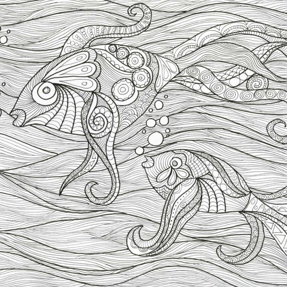 Fish Conversation art print by Pam Varacek for $57.95 CAD