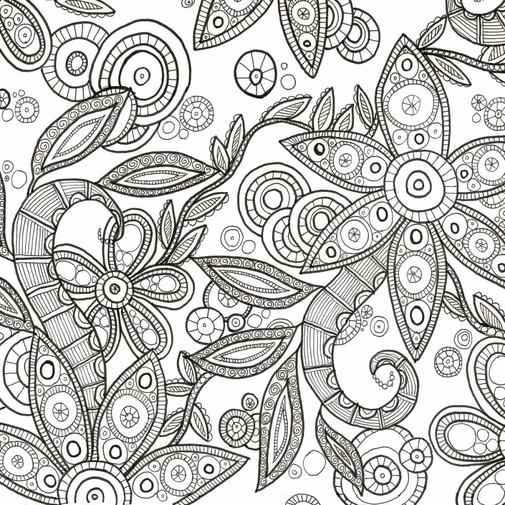 Jungle Flora 1 Less art print by Pam Varacek for $57.95 CAD